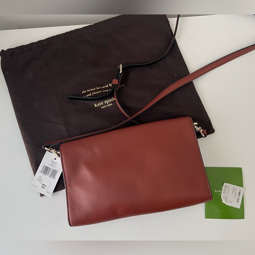 Kate Spade Hampton Road Juliana crossbody, gold turn lock purse - Picture 2 of 10